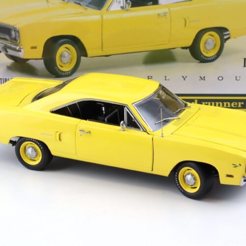 1:18 GMP 1970 Plymouth Road Runner Lemon Twist yellow with black interior