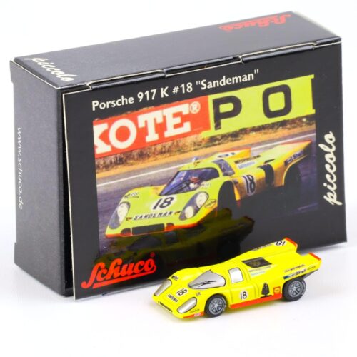 Schuco Piccolo Porsche 917K #18 Sandeman yellow