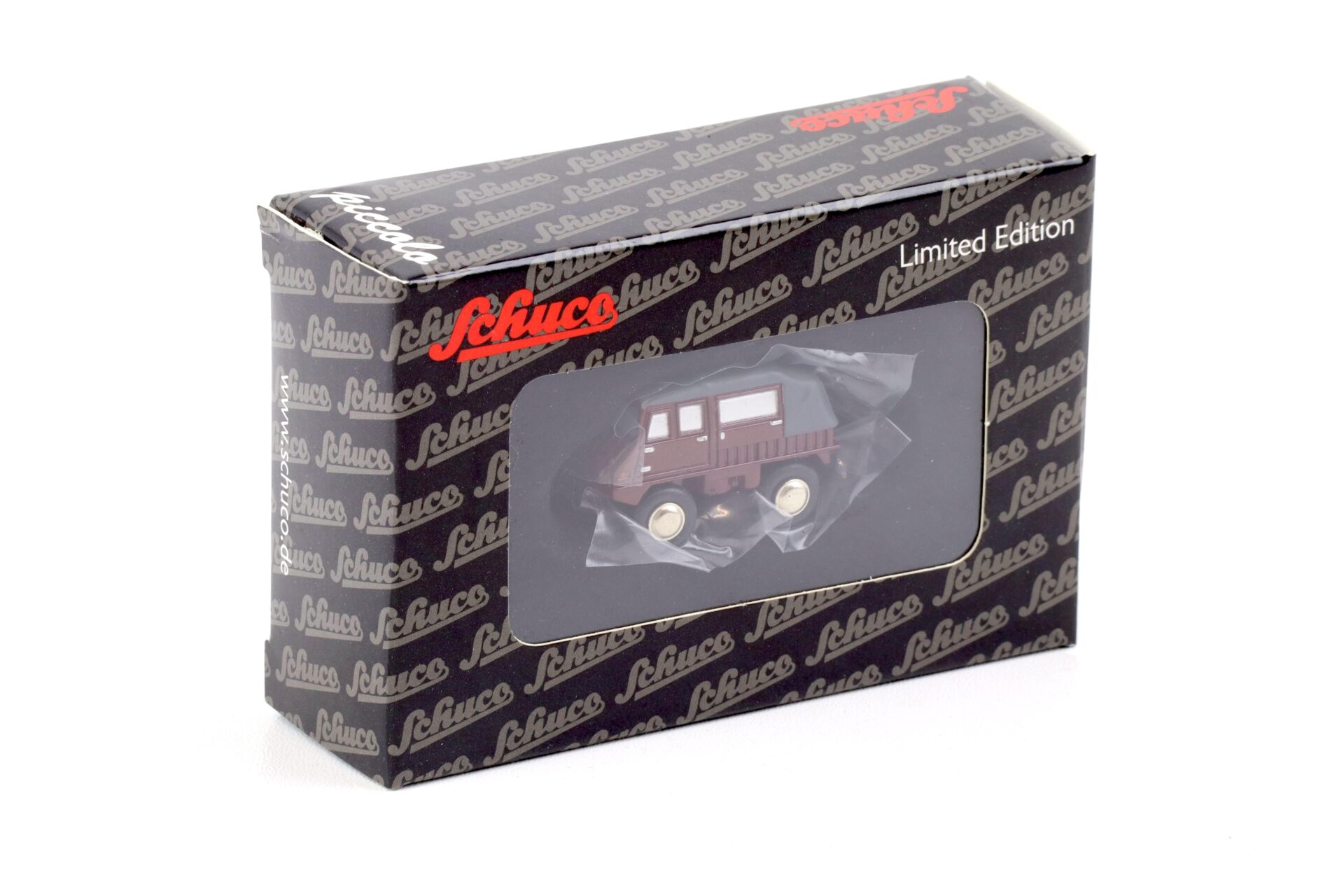 Schuco Piccolo Steyr-Puch Haflinger closed Top dark red