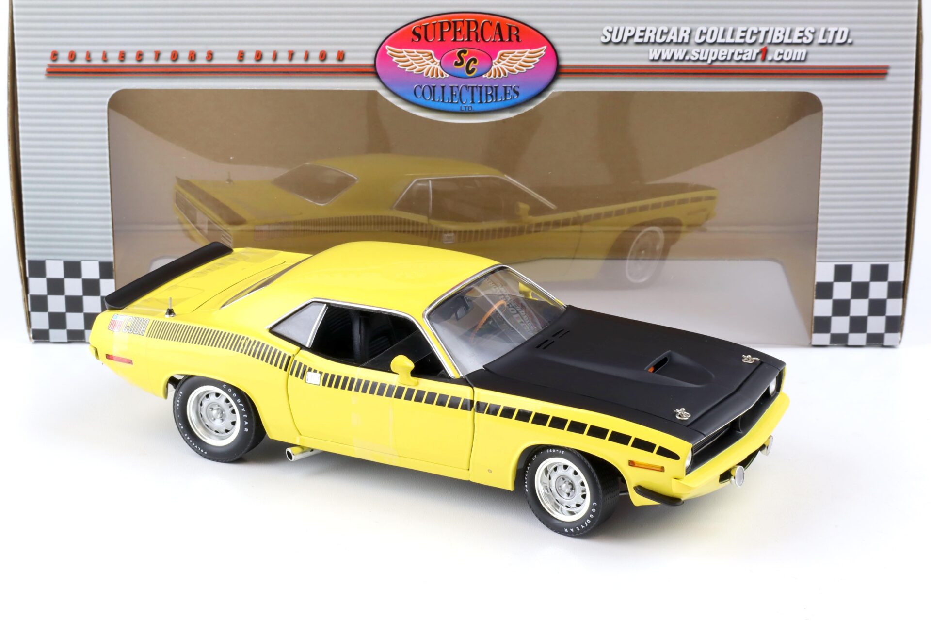 1:18 Highway61 Supercar 1970 Plymouth Cuda Barracuda AAR Coupe yellow 50229