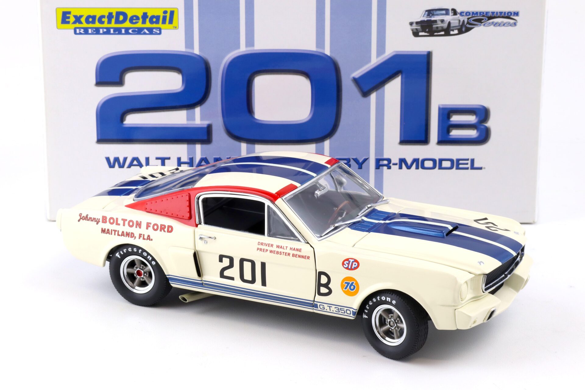 1:18 Exact Detail Shelby GT 350 Walt Hane R-Model #201B white WCC112