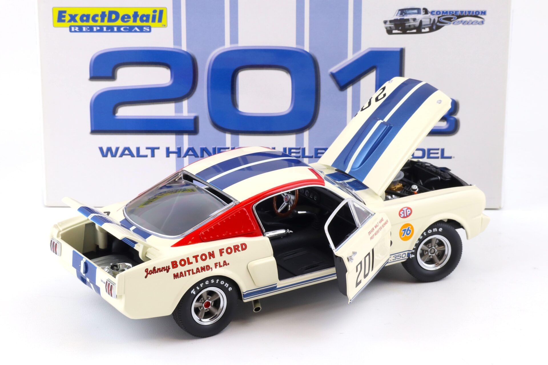 1:18 Exact Detail Shelby GT 350 Walt Hane R-Model #201B white WCC112