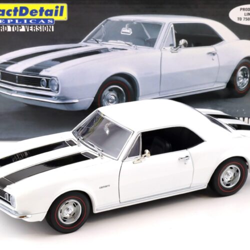 1:18 Exact Detail 1967 Chevrolet Camaro Coupe white/ black stripes WCC223