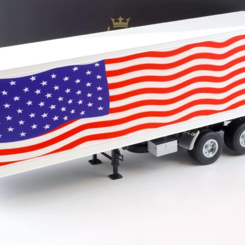 1:18 Road Kings Semi-Trailer Koffer Anhänger LKW Stars & Stripes white/ blue/ red RK180169