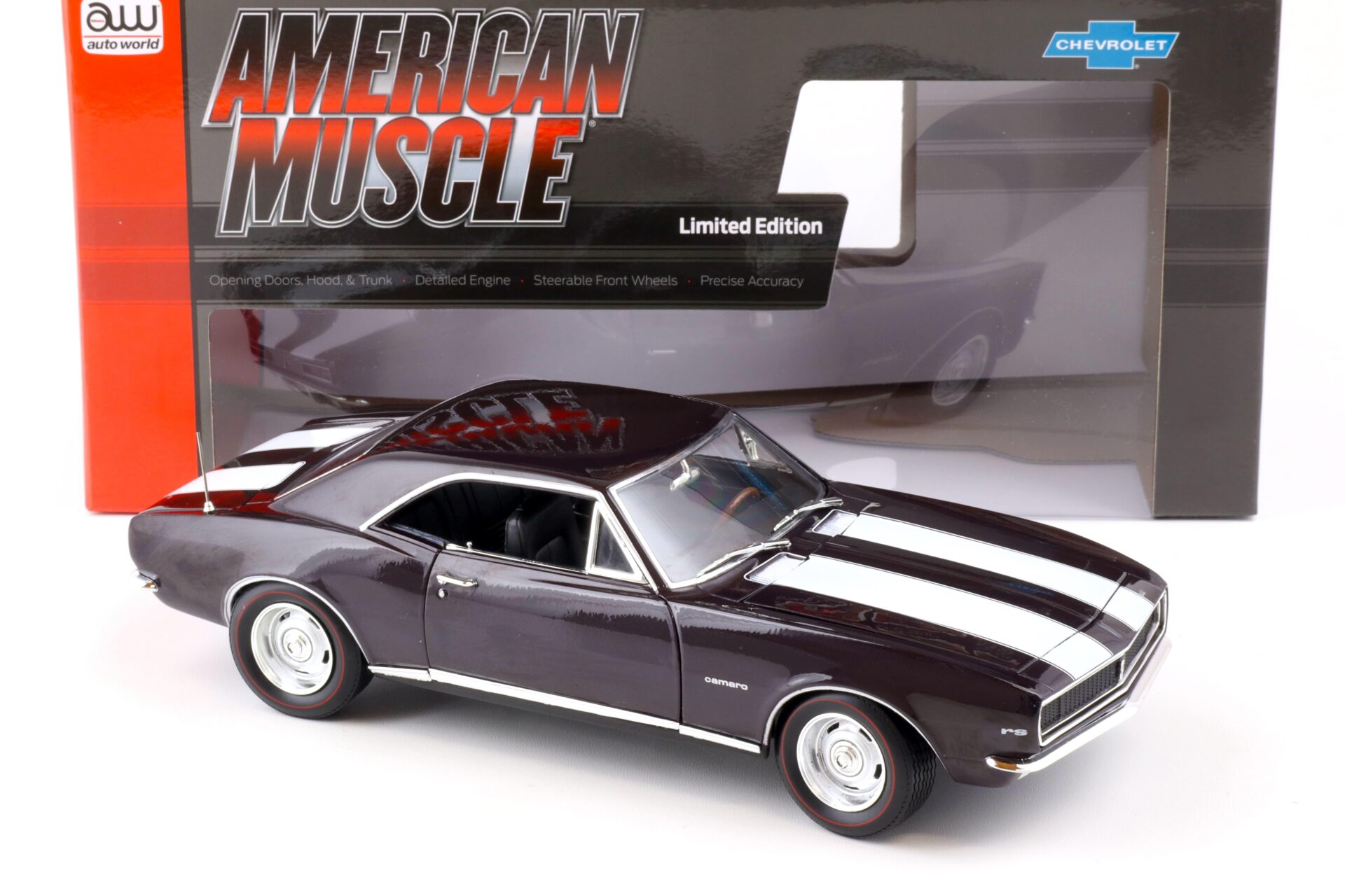 1:18 Auto World 1967 Chevrolet Camaro Z/28 RS Coupe MCACN Royal Plum