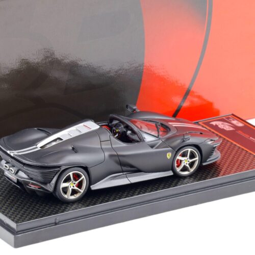 1:43 BBR Ferrari SP3 Daytona Serie Icona matt black/ silver stripes - Limited 48 pcs.
