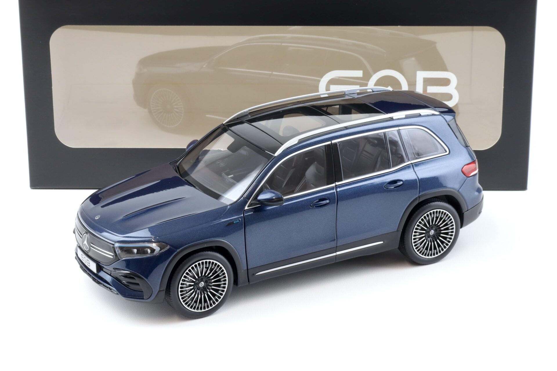 1:18 NZG Mercedes EQB AMG Line 2021 denim blue metallic DEALER VERSION