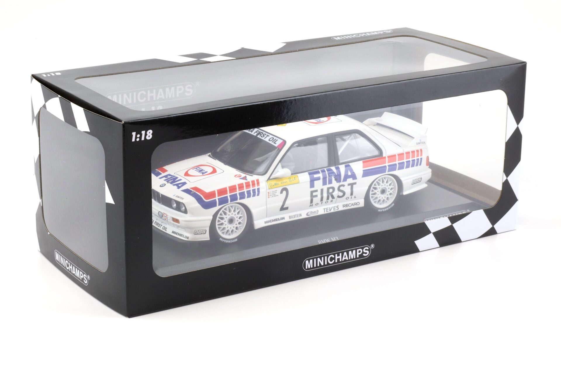 1:18 Minichamps BMW M3 E30 Fina Motorsport Winners 24h Nürburgring 1992 Cecotto/Danner