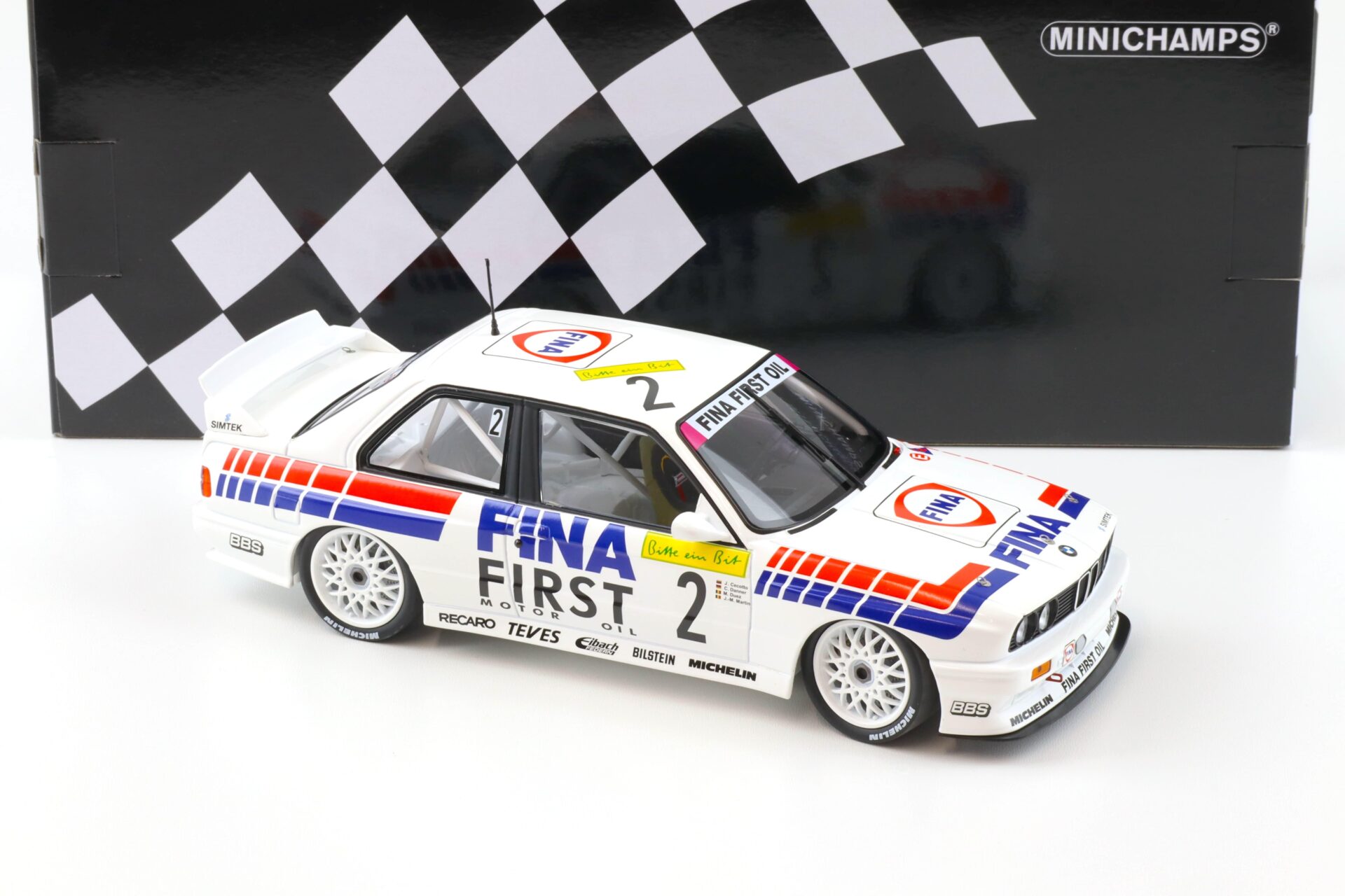 1:18 Minichamps BMW M3 E30 Fina Motorsport Winners 24h Nürburgring 1992 Cecotto/Danner