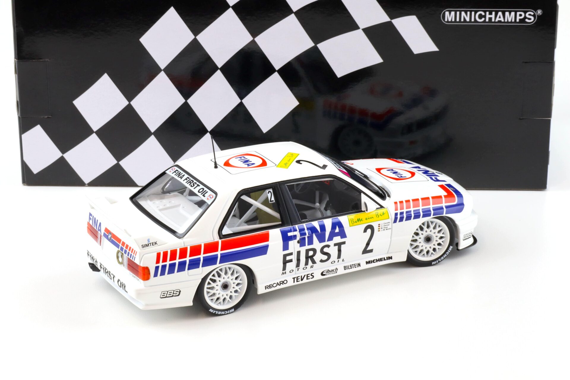 1:18 Minichamps BMW M3 E30 Fina Motorsport Winners 24h Nürburgring 1992 Cecotto/Danner