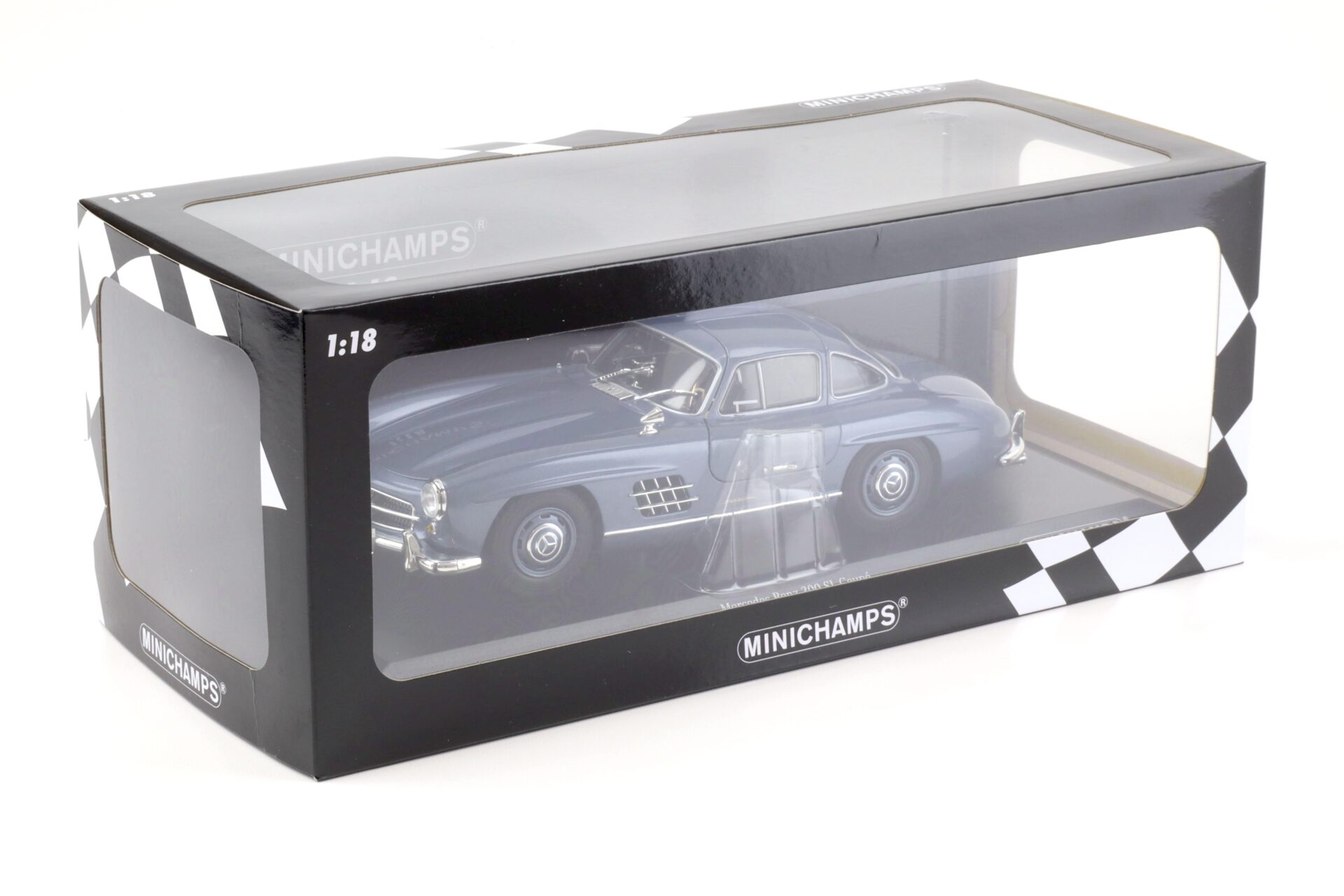 1:18 Minichamps Mercedes 300SL W198 Gullwing 1955 light blue metallic