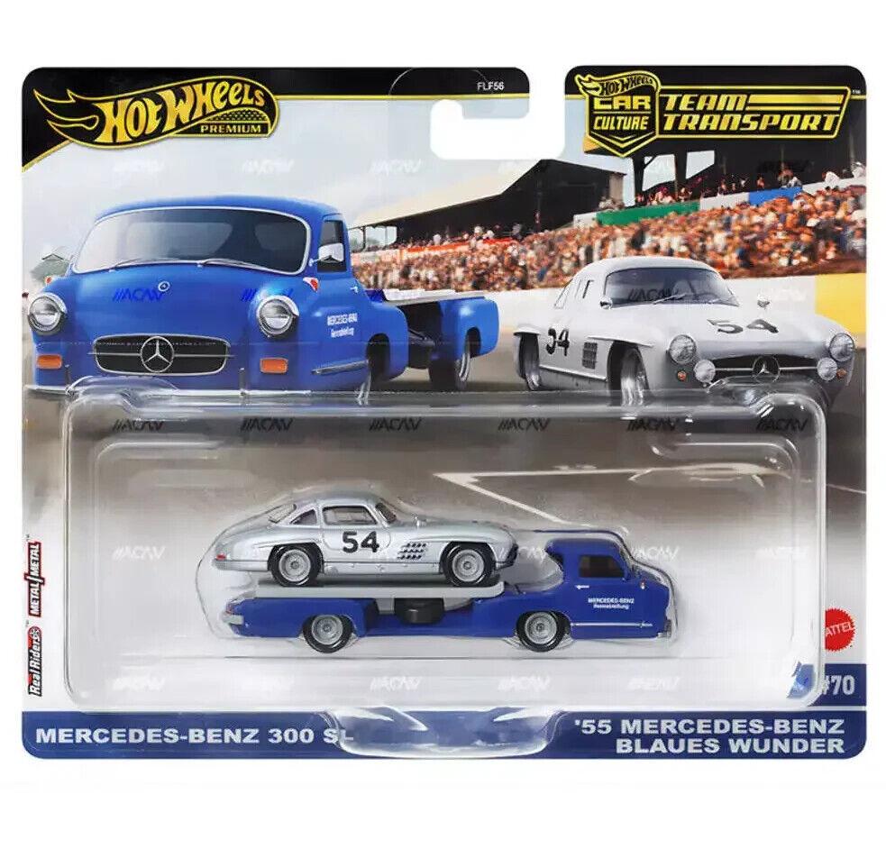 ID 92548 orig.jpg 1:64 Hot Wheels Premium 2024 Team Transport Mercedes 300 SL + 1955 Blaues Wunder
