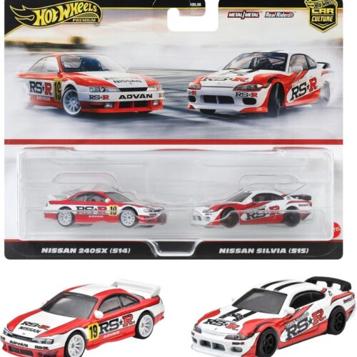 1:64 Hot Wheels 2024 Premium 2-Pack Nissan 240SX S14 + Nissan Silvia S15 979N