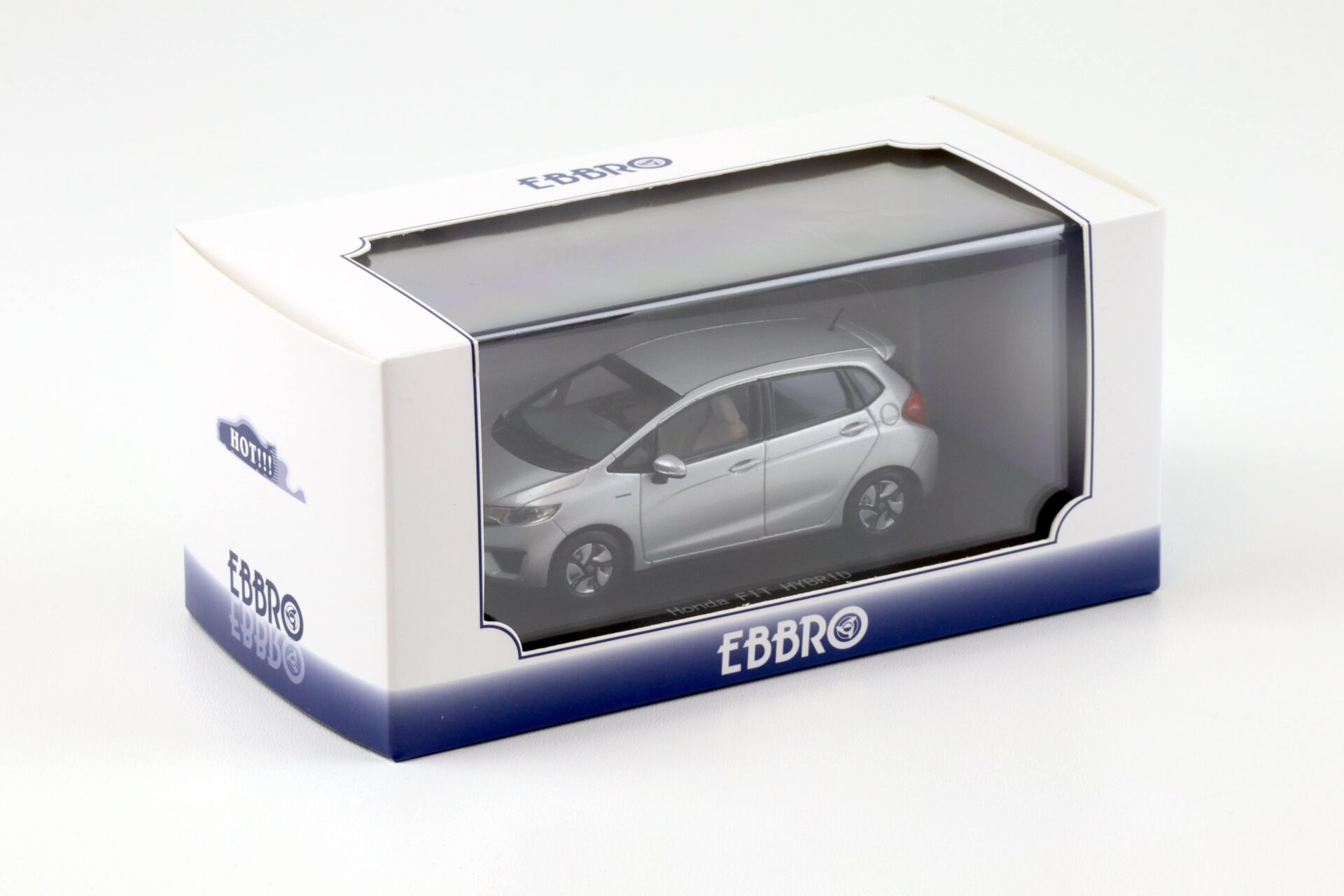 1:43 Ebbro Honda Fit Hybrid 2010 Albaster silver metallic
