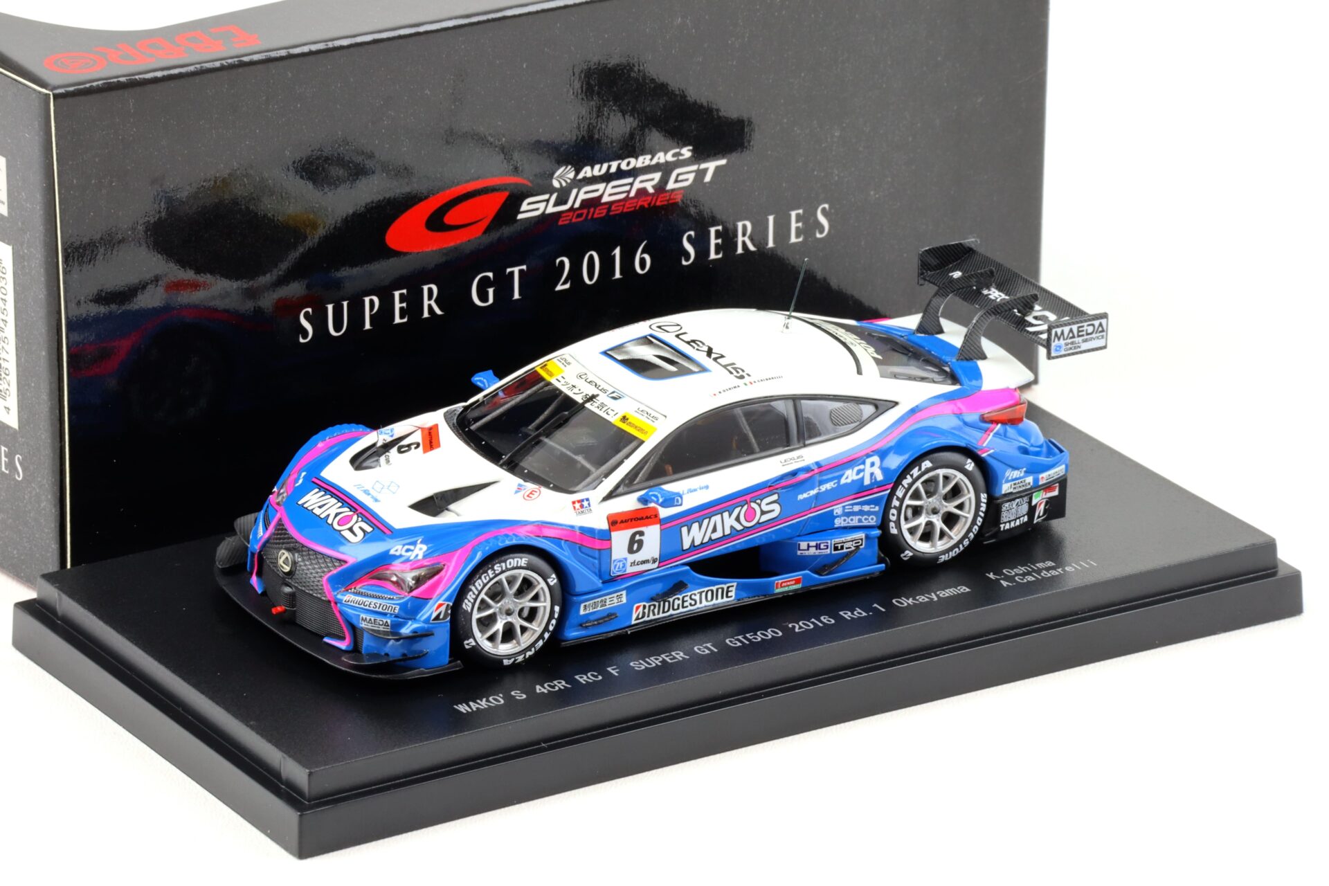 1:43 Ebbro Lexus RC F Super GT500 Rd.1 Okayama 2016 WAKOÂ´s 4CR #6 Oshima/ Caldarelli