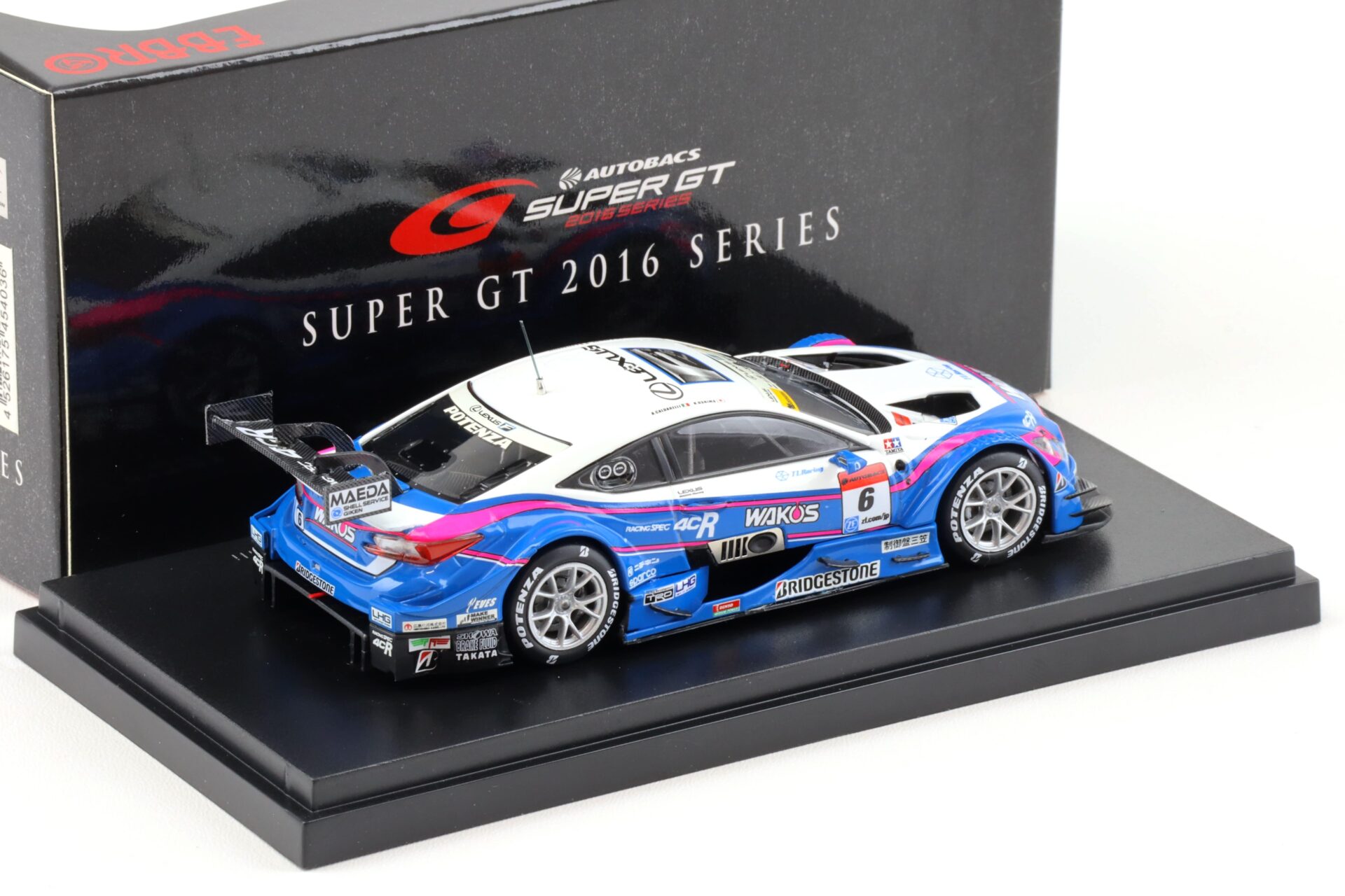 1:43 Ebbro Lexus RC F Super GT500 Rd.1 Okayama 2016 WAKOÂ´s 4CR #6 Oshima/ Caldarelli