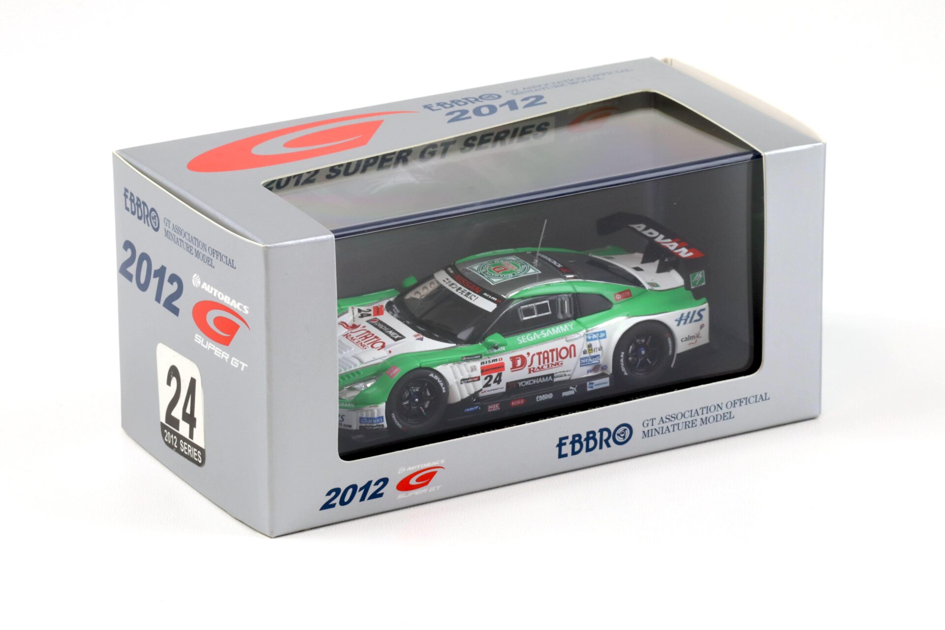 1:43 Ebbro Nissan GT-R Super GT500 D´Station ADVAN GT-R 2012 #24 Yasuda/ Wirdheim