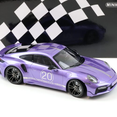 1:18 Minichamps Porsche 911 (992) Turbo S Coupe Sport Design 2021 viola metallic