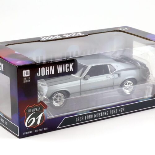 1:18 Highway61 Ford Mustang Boss 429 JOHN WICK grey/ black 1969