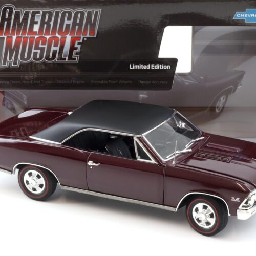 1:18 Auto World 1966 Chevrolet Chevelle SS 396 maroon/ black roof