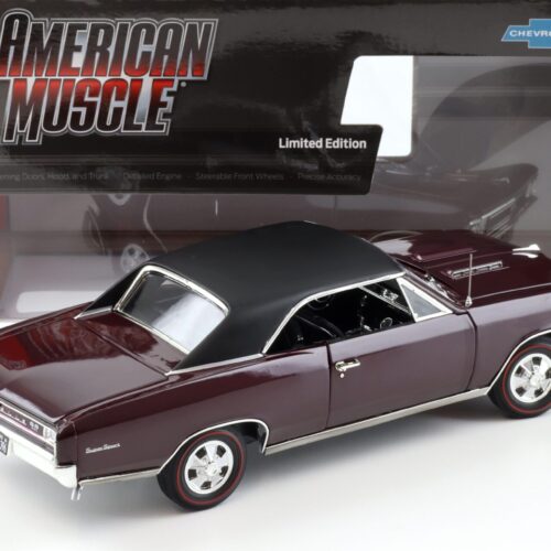 1:18 Auto World 1966 Chevrolet Chevelle SS 396 maroon/ black roof