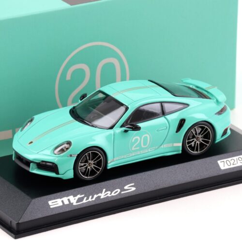 1:43 Minichamps Porsche 911 (992) Turbo S China 20th Anniversary mint green WAP DEALER
