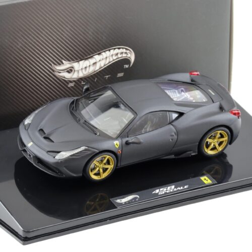 1:43 Hot Wheels Elite Ferrari 458 Speciale Coupe matt black BLY47