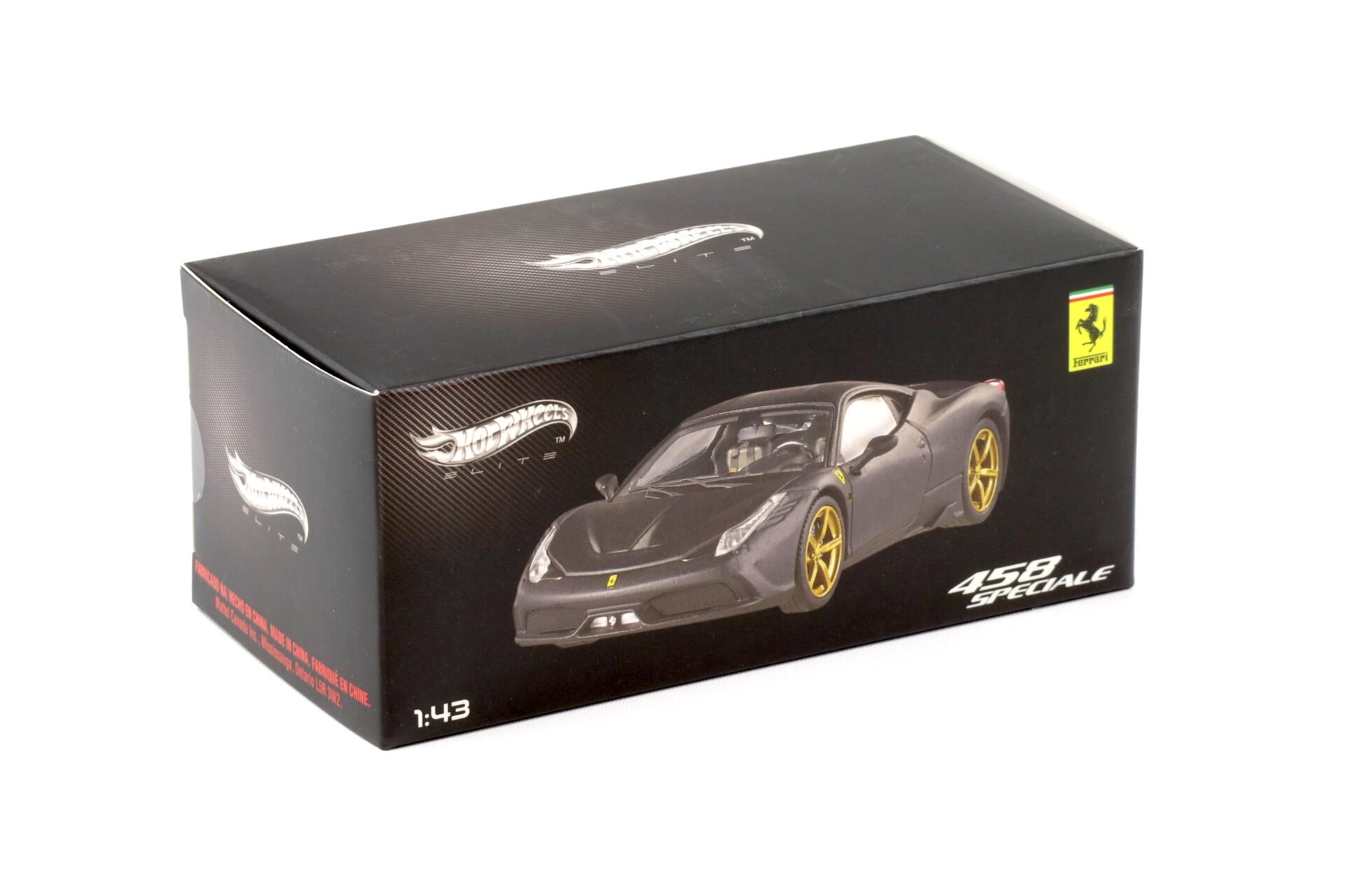 1:43 Hot Wheels Elite Ferrari 458 Speciale Coupe matt black BLY47