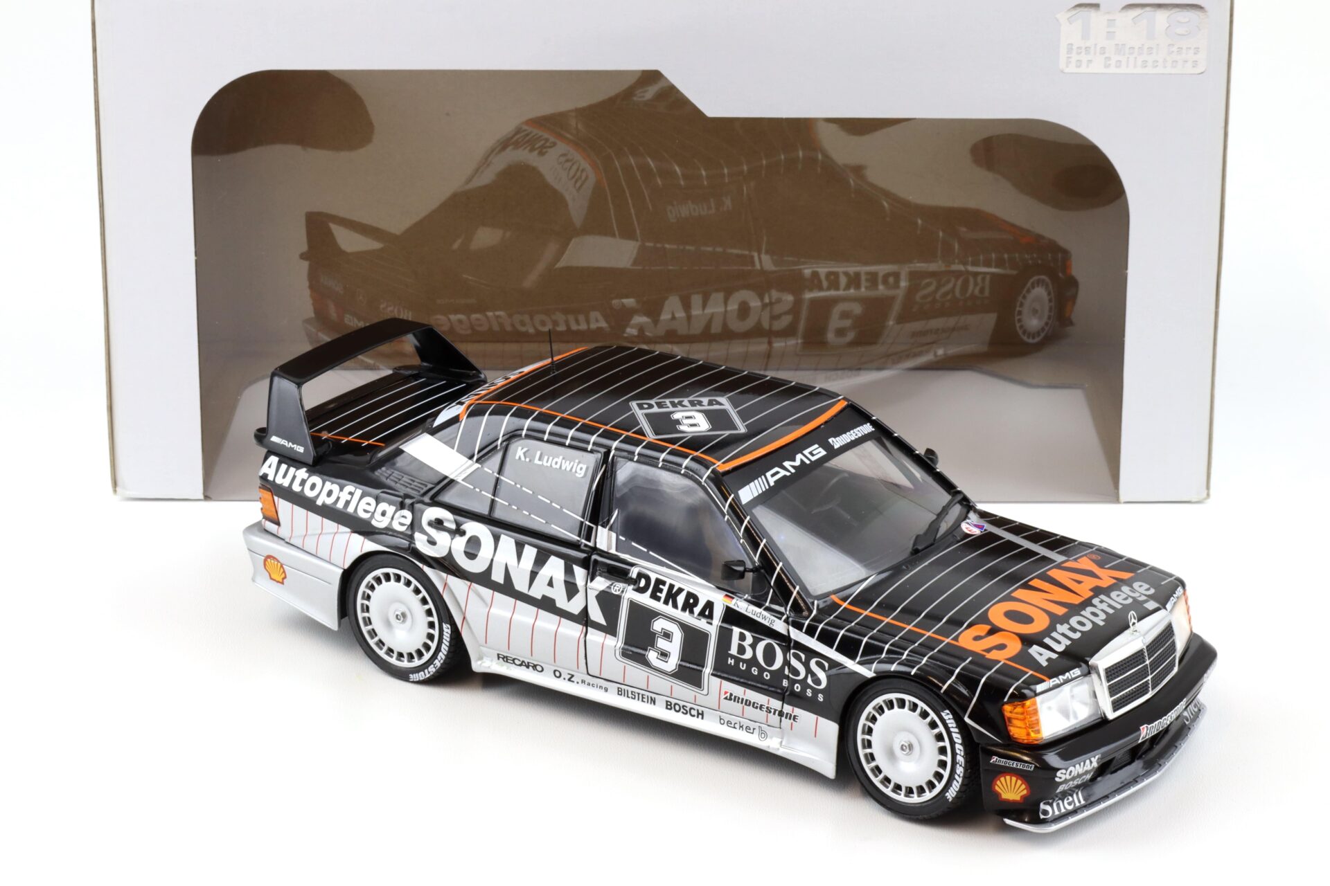 1:18 Solido Mercedes 190E 2.5-16 EVO 2 DTM 1992 K.Ludwig #3 SONAX