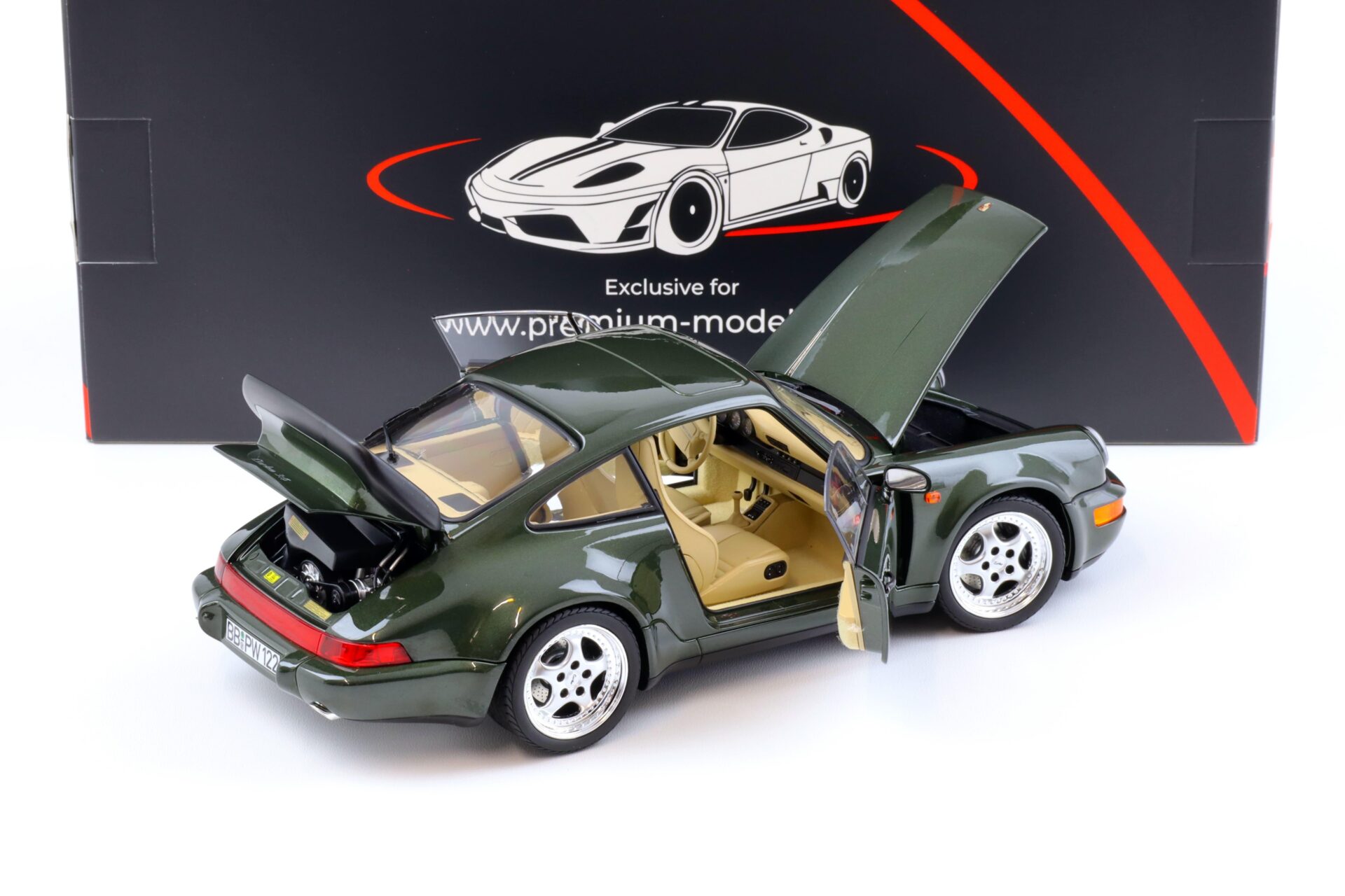 1:18 Norev Porsche 911 964 Turbo 3.6 Coupe 1993 Oak green metallic - Limited 999 pcs.