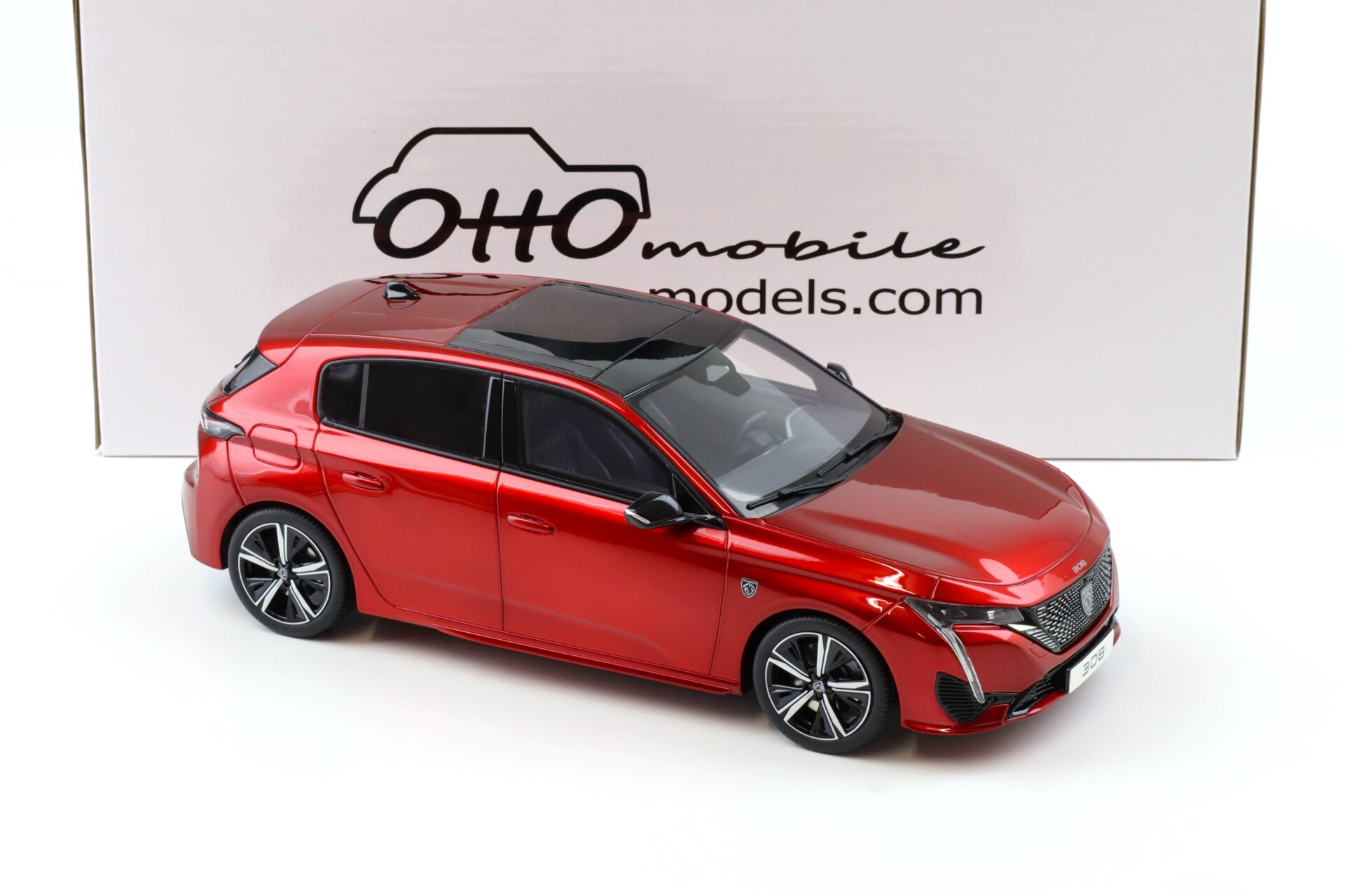 1:18 OTTO mobile OT1140 Peugeot 308 GT red metallic 2022