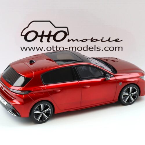1:18 OTTO mobile OT1140 Peugeot 308 GT red metallic 2022