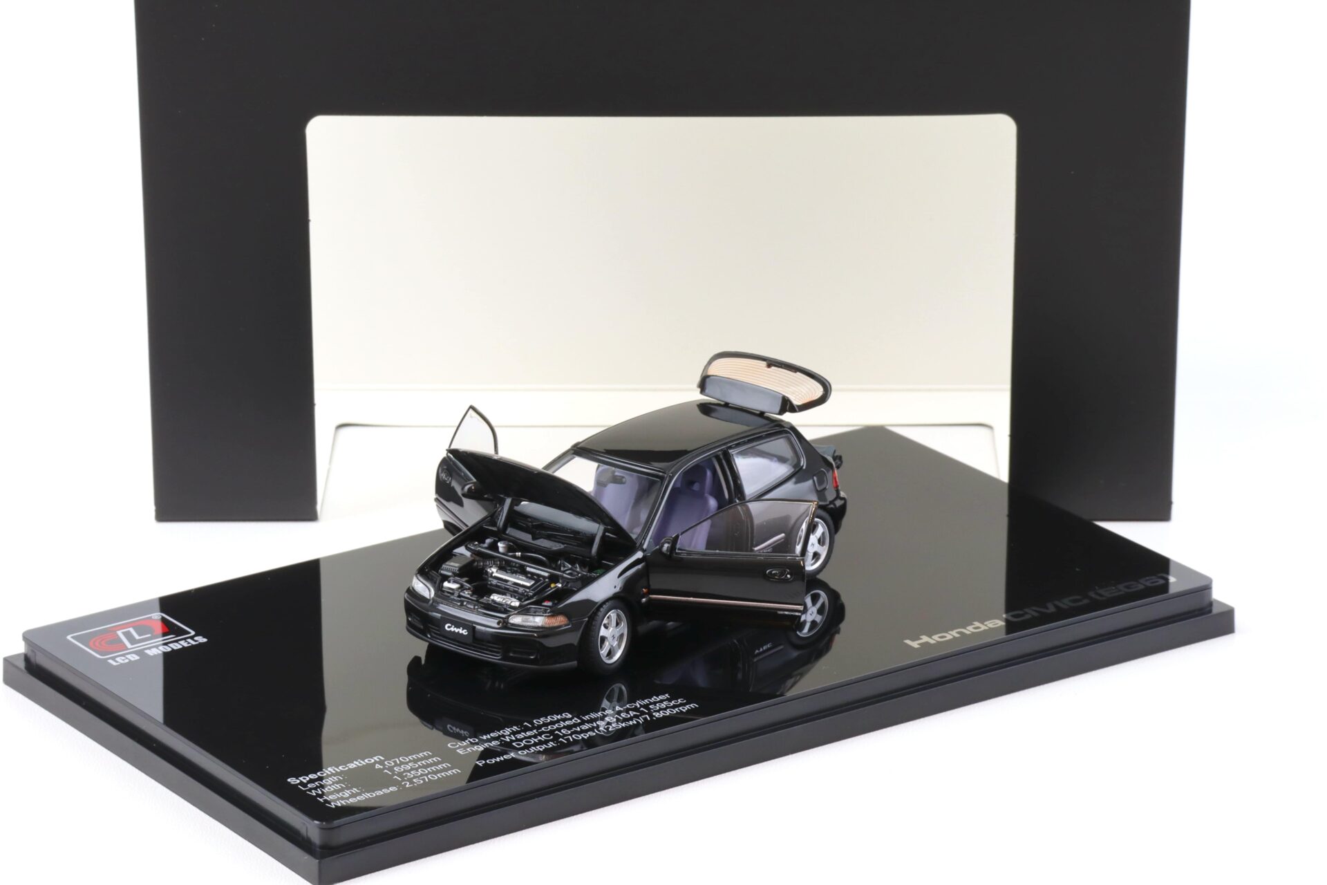 1:43 LCD Models Honda Civic SiR II (EG6) VTEC 1993 black LCD43010-BL