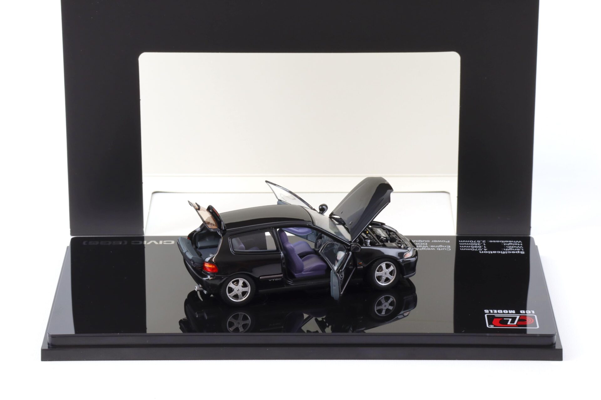 1:43 LCD Models Honda Civic SiR II (EG6) VTEC 1993 black LCD43010-BL