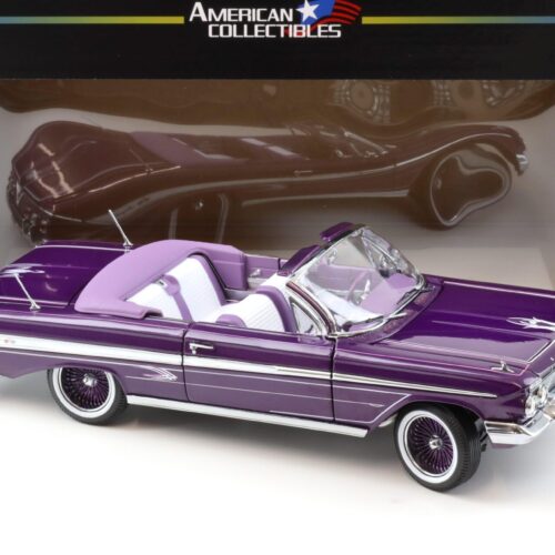 1:18 Sun Star 1961 Chevrolet Impala Lowrider open Convertible purple metallic