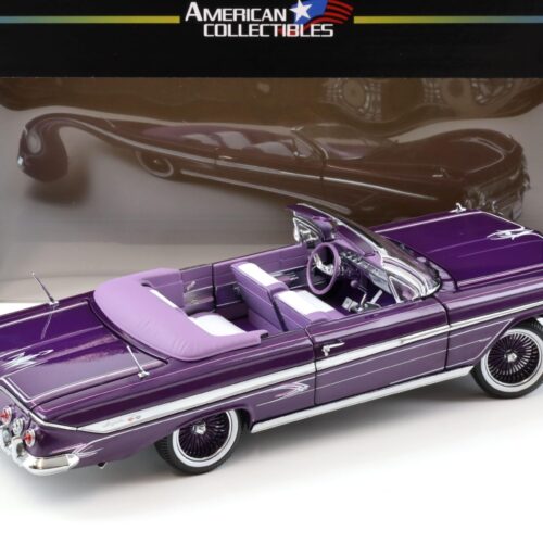 1:18 Sun Star 1961 Chevrolet Impala Lowrider open Convertible purple metallic