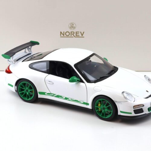 1:18 Norev Porsche 911 997.2 GT3 RS Coupe 2009 white/ green - Limited 300 pcs.
