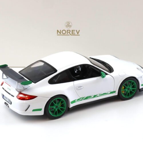 1:18 Norev Porsche 911 997.2 GT3 RS Coupe 2009 white/ green - Limited 300 pcs.