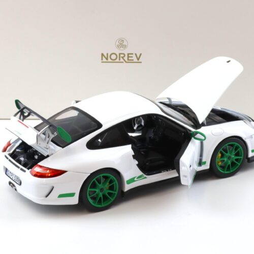 1:18 Norev Porsche 911 997.2 GT3 RS Coupe 2009 white/ green - Limited 300 pcs.