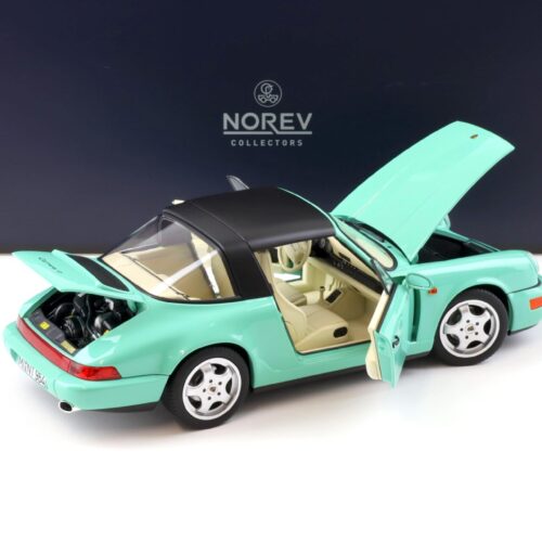 1:18 Norev Porsche 911 (964) Carrera 4 Targa 1991 mint green - Limited 200 pcs.