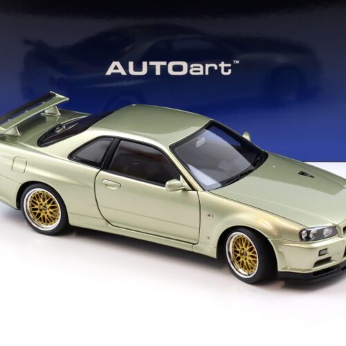 1:18 AUTOart Nissan Skyline GT-R (R34) V-SPEC II NUR BBS LM Wheel Millenium Jade 2001
