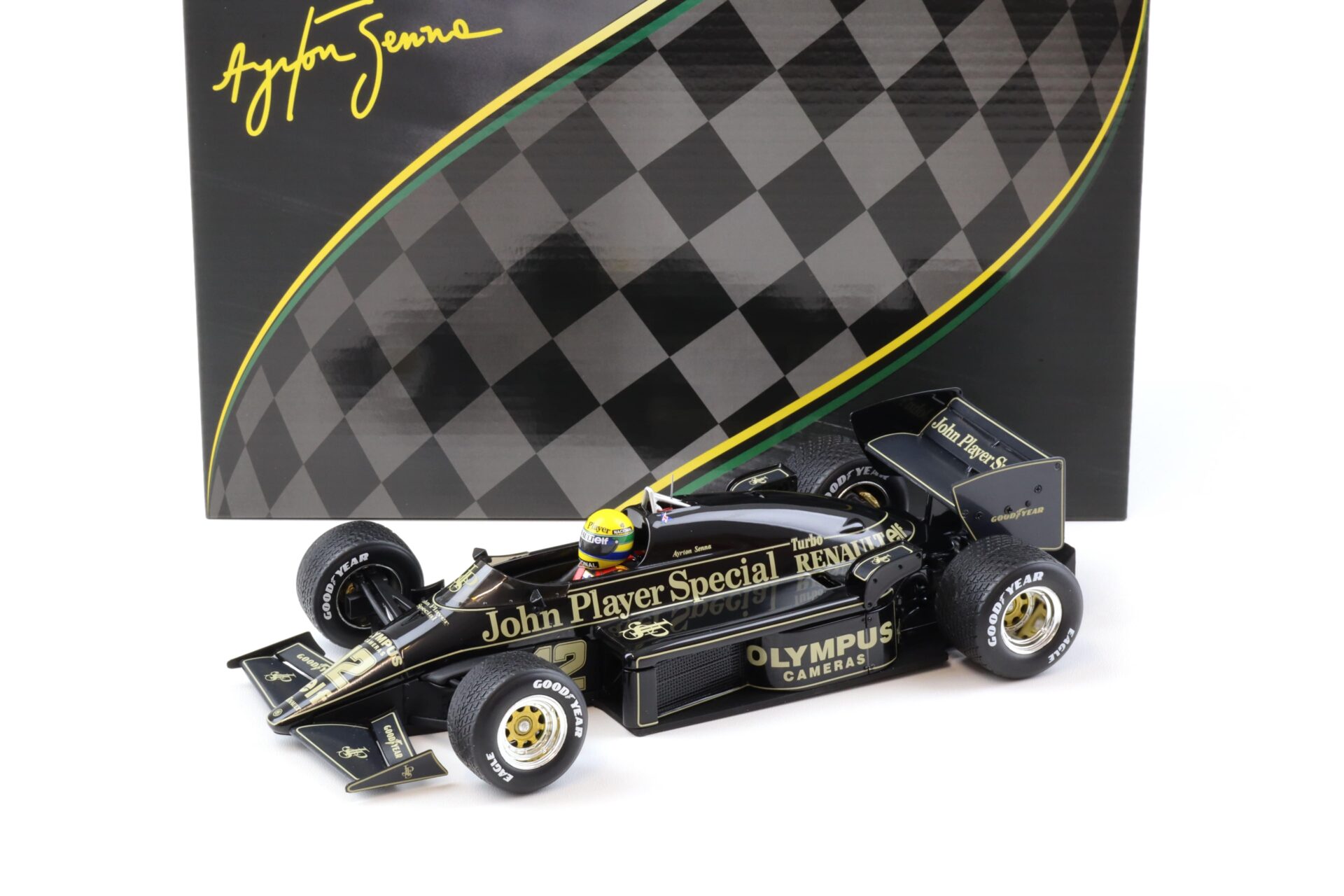 1:18 PremiumX Lotus Renault 97T Ayrton Senna #12 GP Portugal 1985