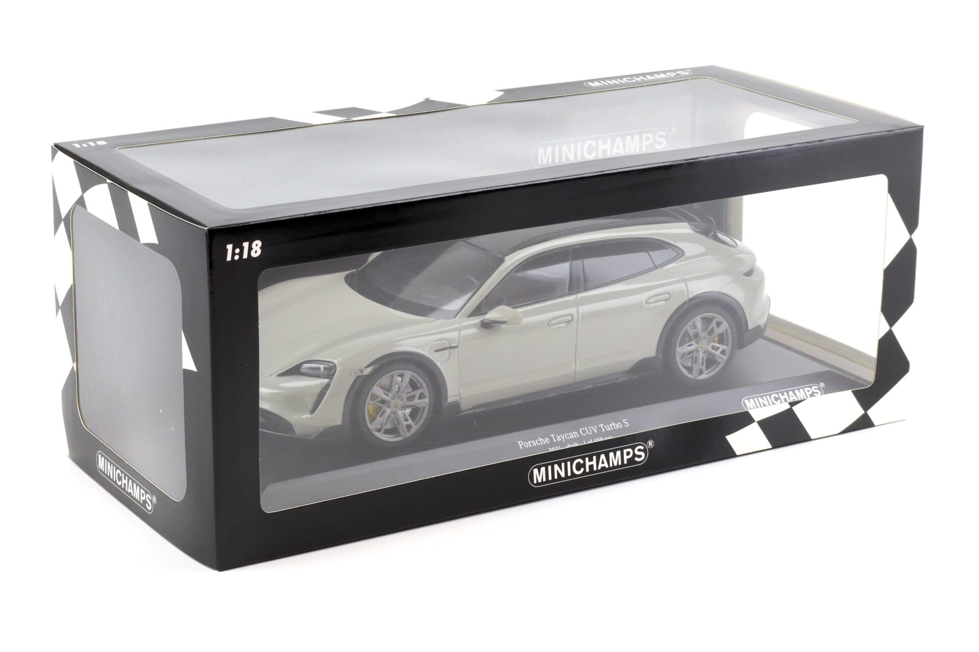1:18 Minichamps Porsche Taycan Turbo S Cross Turismo 2021 Chalk grey