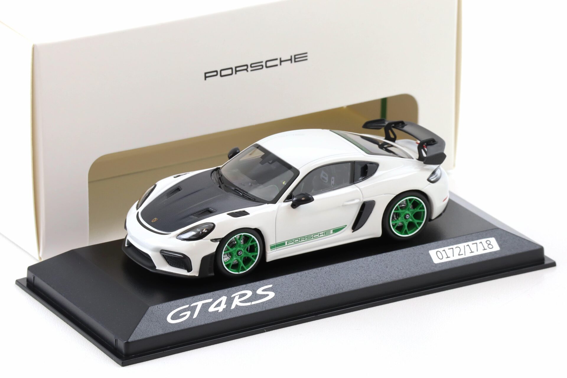 1:43 Minichamps Porsche 718 Cayman GT4 RS Tribute 982 white/ green WAP DEALER