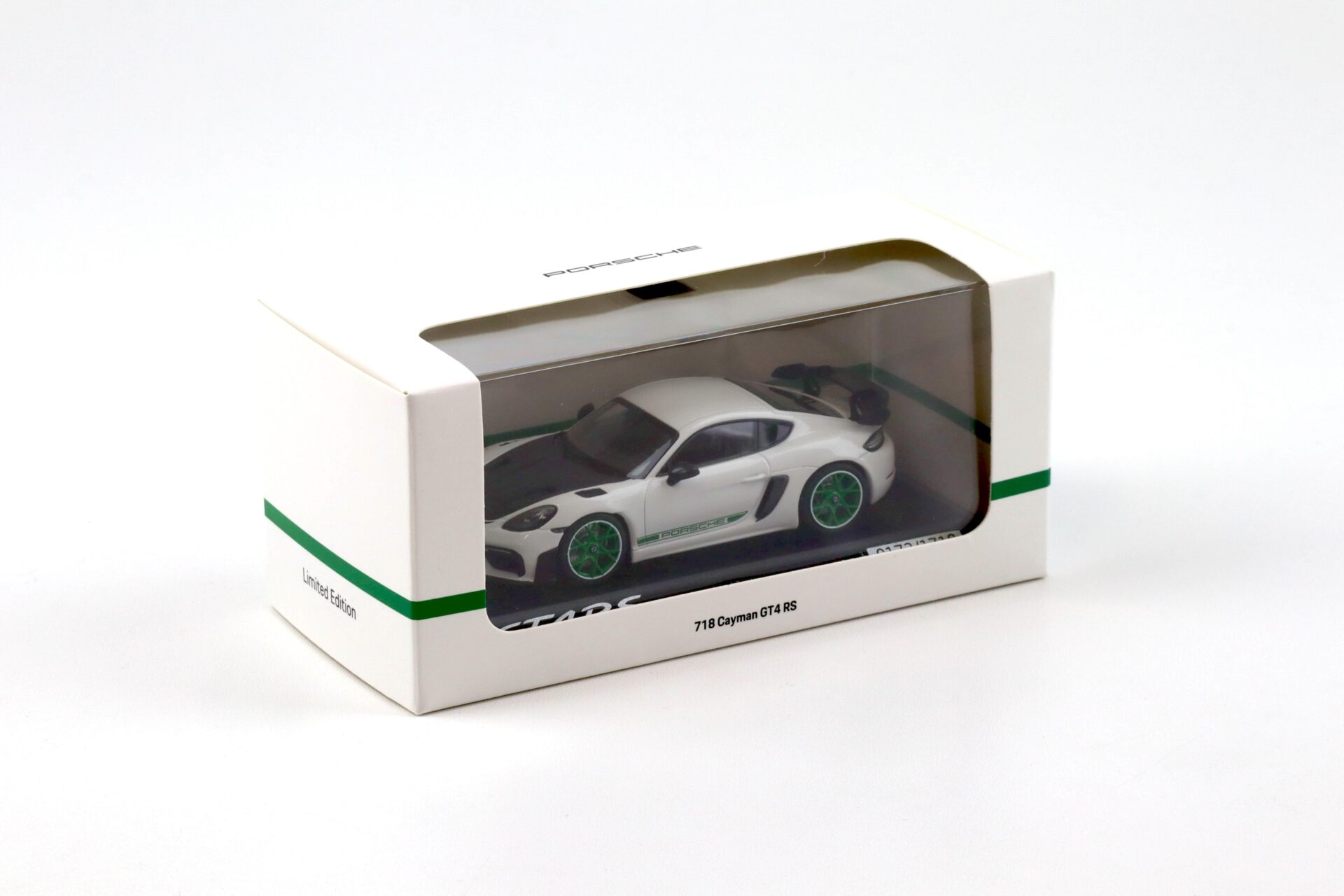 1:43 Minichamps Porsche 718 Cayman GT4 RS Tribute 982 white/ green WAP DEALER