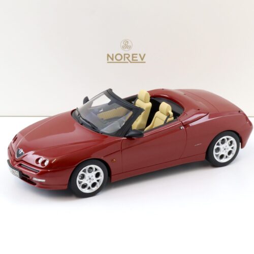 1:18 Norev Alfa Romeo Spider 2.0 T.Spark 1999 with Softtop Proteo red metallic