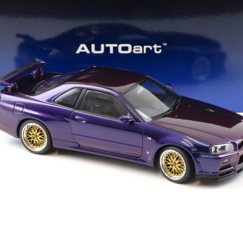 1:18 AUTOart Nissan Skyline GT-R (R34) V-Spec II BBS LM Wheels Midnight purple III