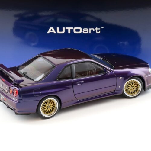 1:18 AUTOart Nissan Skyline GT-R (R34) V-Spec II BBS LM Wheels Midnight purple III