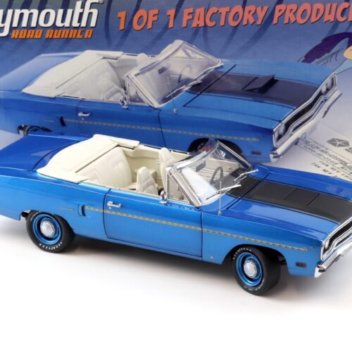 1:18 GMP 1970 Plymouth Road Runner Convertible 1 of 1 Factory Produced blue