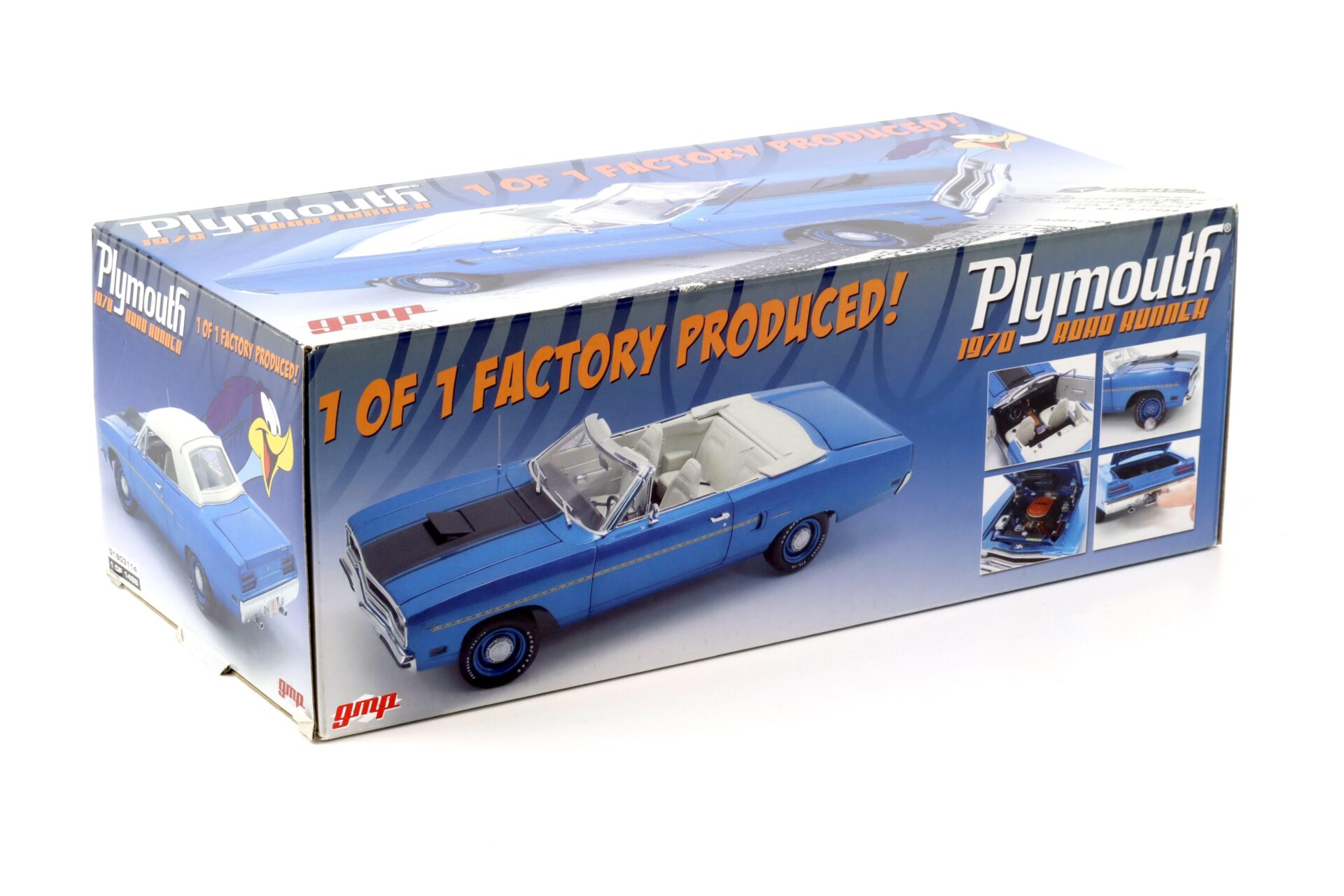 1:18 GMP 1970 Plymouth Road Runner Convertible 1 of 1 Factory Produced blue